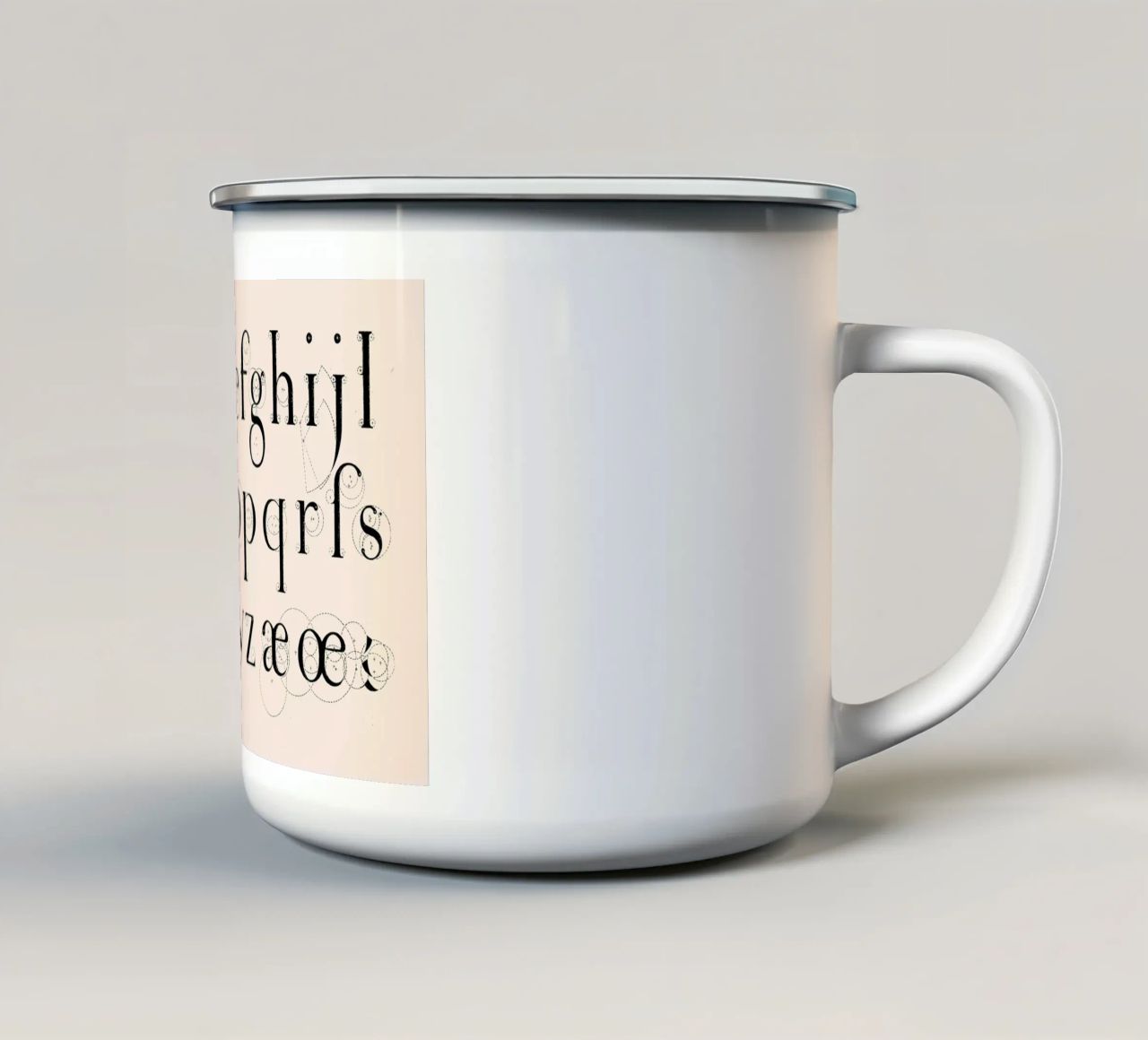 Alphabet Lowercase tazza in smalto da Astër