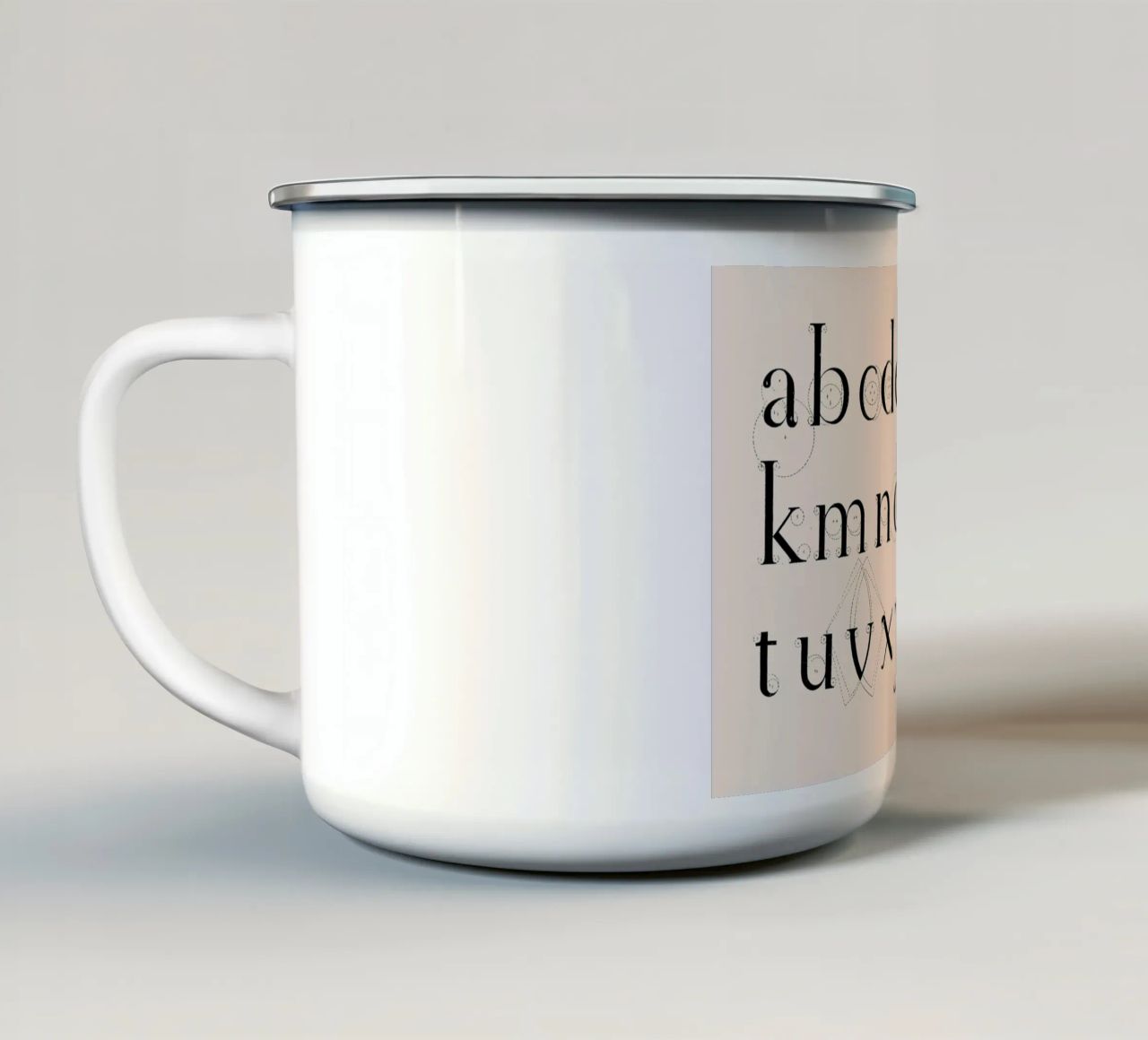Alphabet Lowercase tazza in smalto da Astër