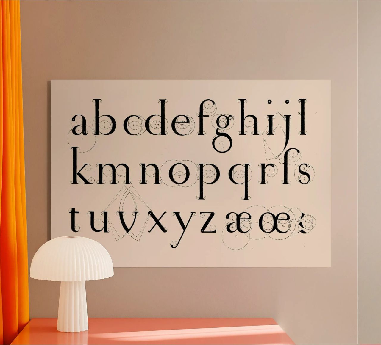 Alphabet Lowercase metacrilato de Astër