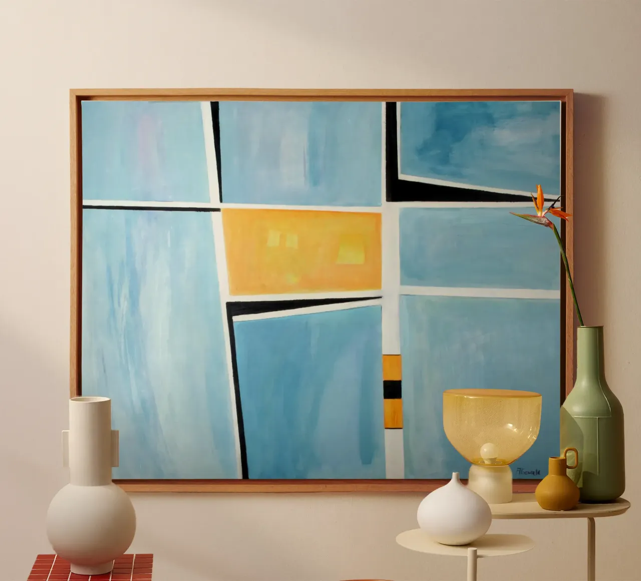 Lichtblick canvas met Baklijst van Anita Gewald