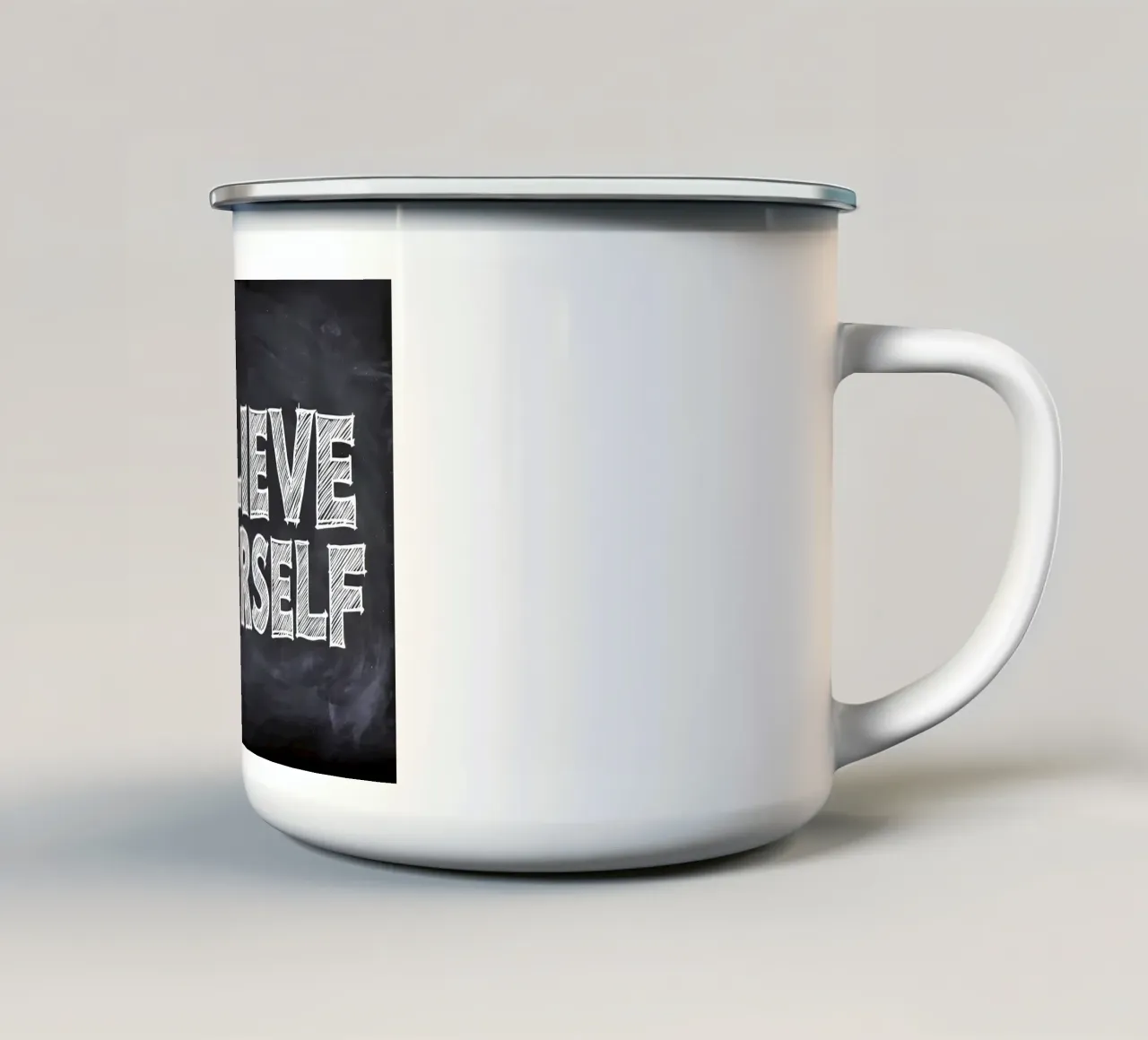 Credi in te stesso - Lavagna motivazionale tazza in smalto da inspirational quote