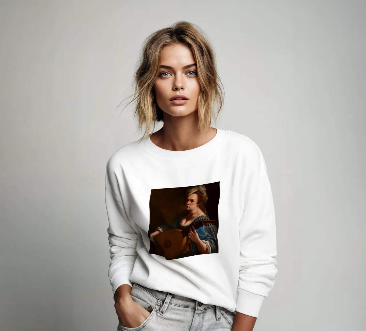Artemisia Gentileschi – Self-Portrait as a Lute Player sweatshirt by Wirla
