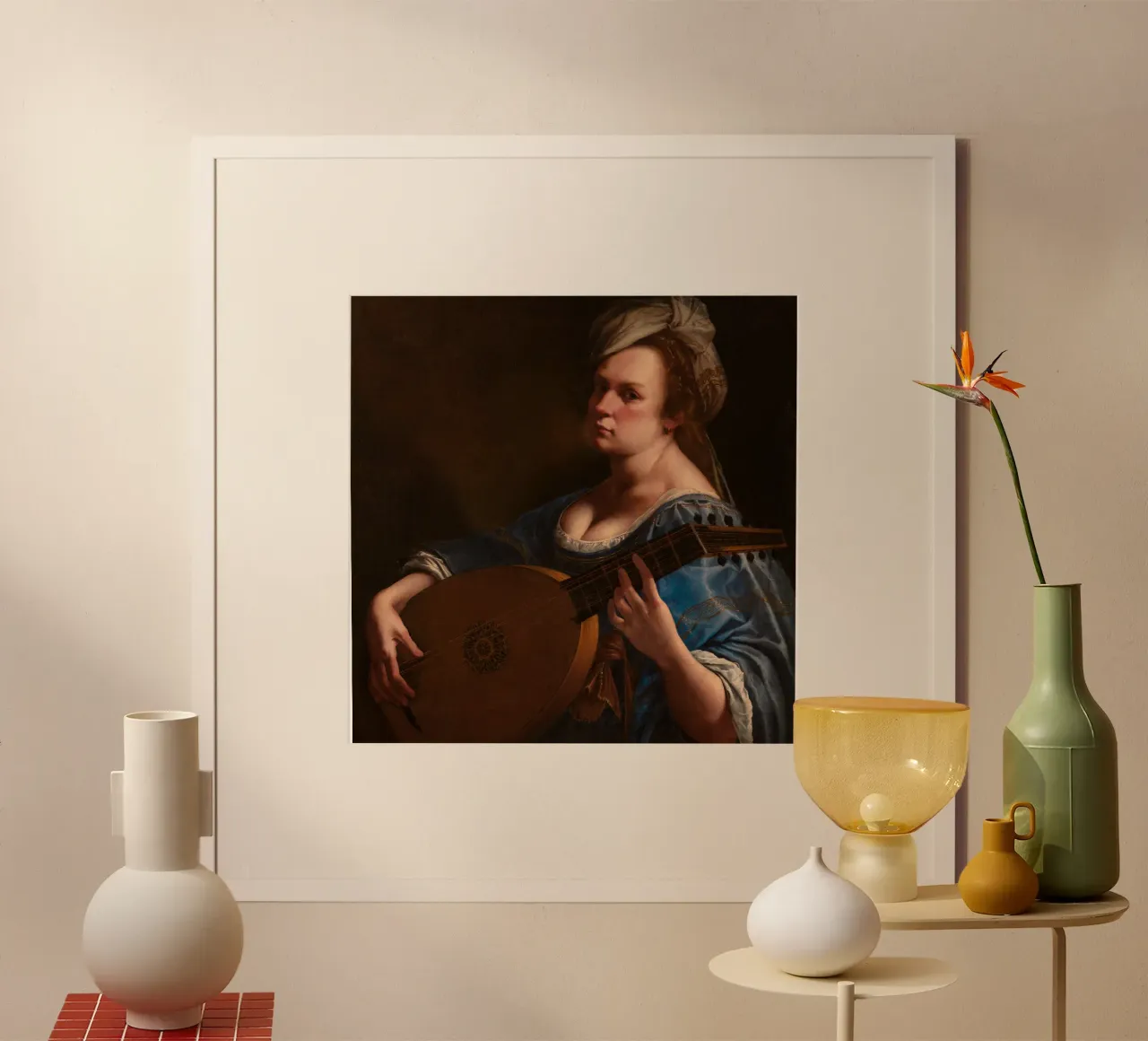Artemisia Gentileschi – Self-Portrait as a Lute Player hahnemühle by Wirla