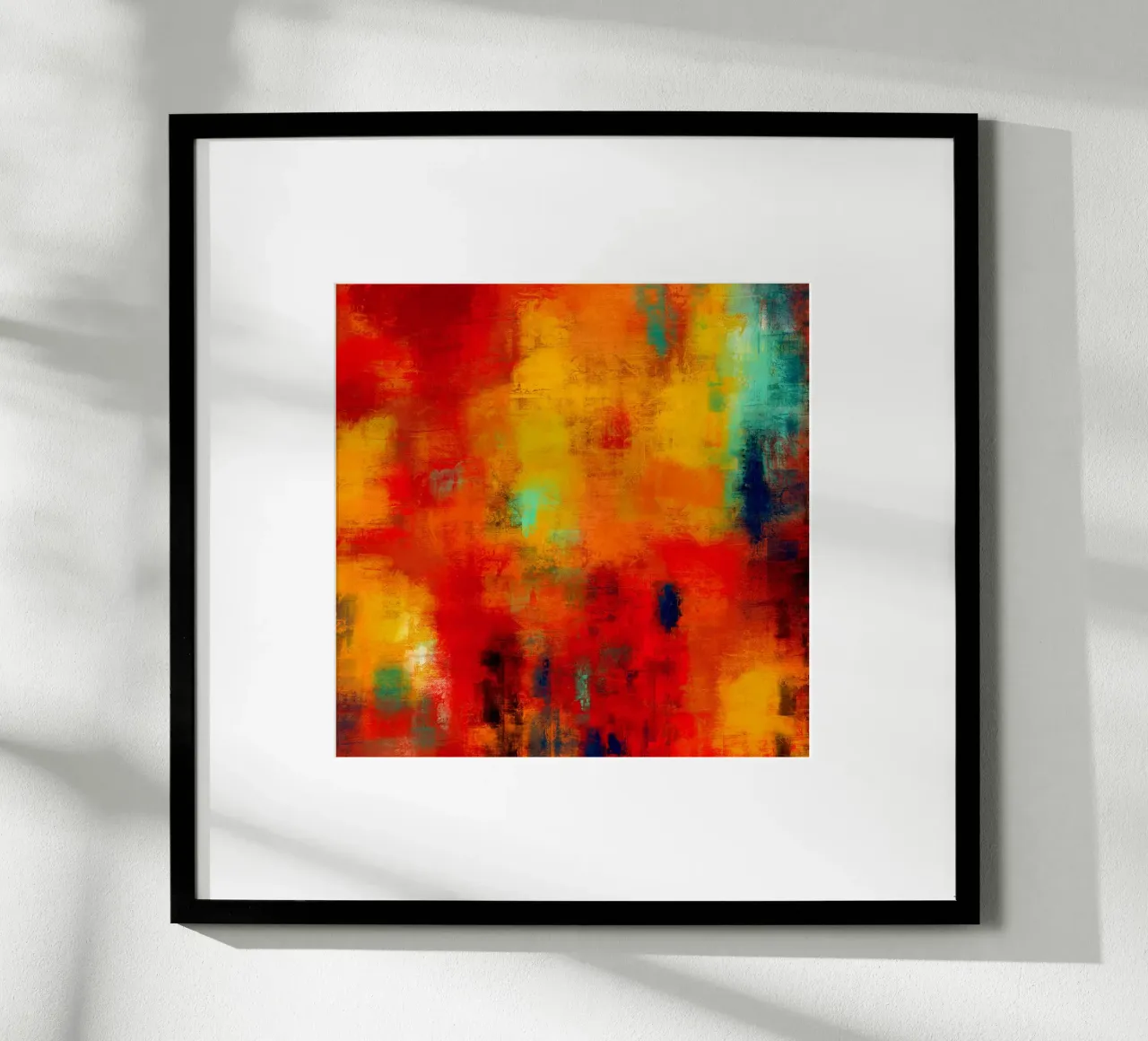 Terra fuoco e cielo glamour - arte astratta poster da Petra Lang