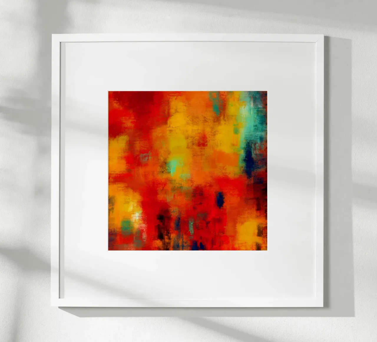 Terra fuoco e cielo glamour - arte astratta poster da Petra Lang