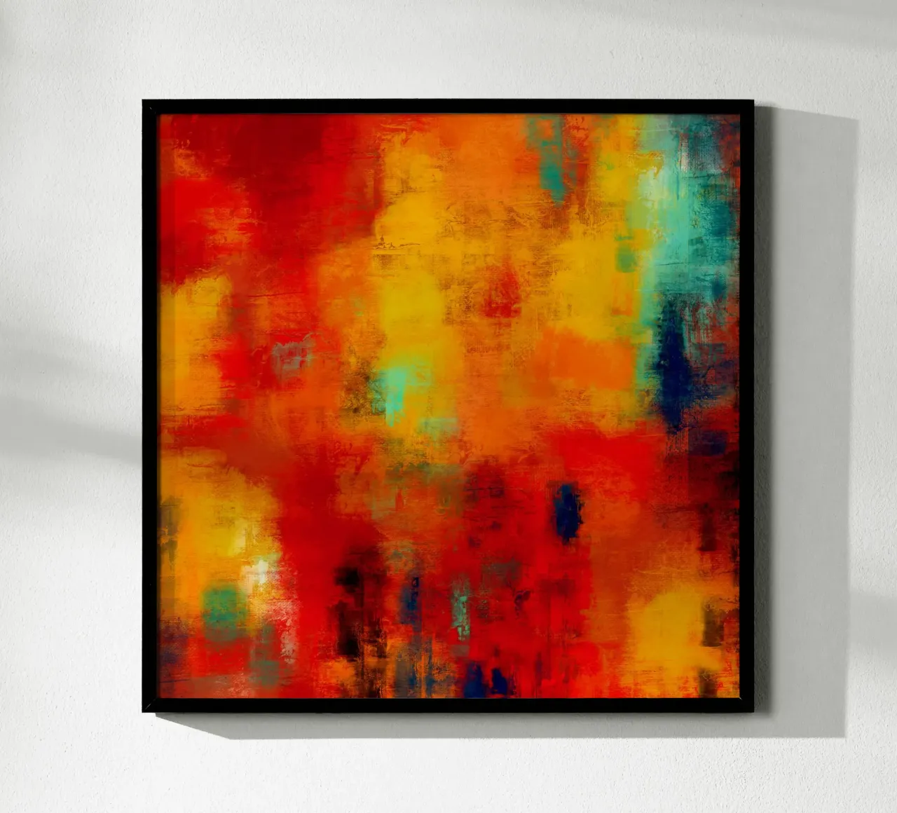 Terra fuoco e cielo glamour - arte astratta poster da Petra Lang