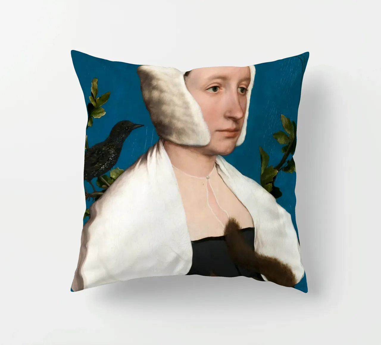 Holbein il Giovane - Una dama con uno scoiattolo e uno storno cuscino da Wirla