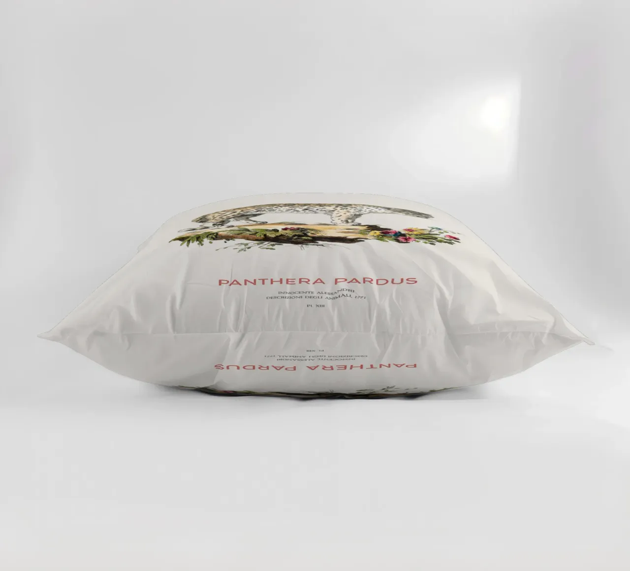 Art scientifique ancien sur le léopard coussin de Vintagrafica