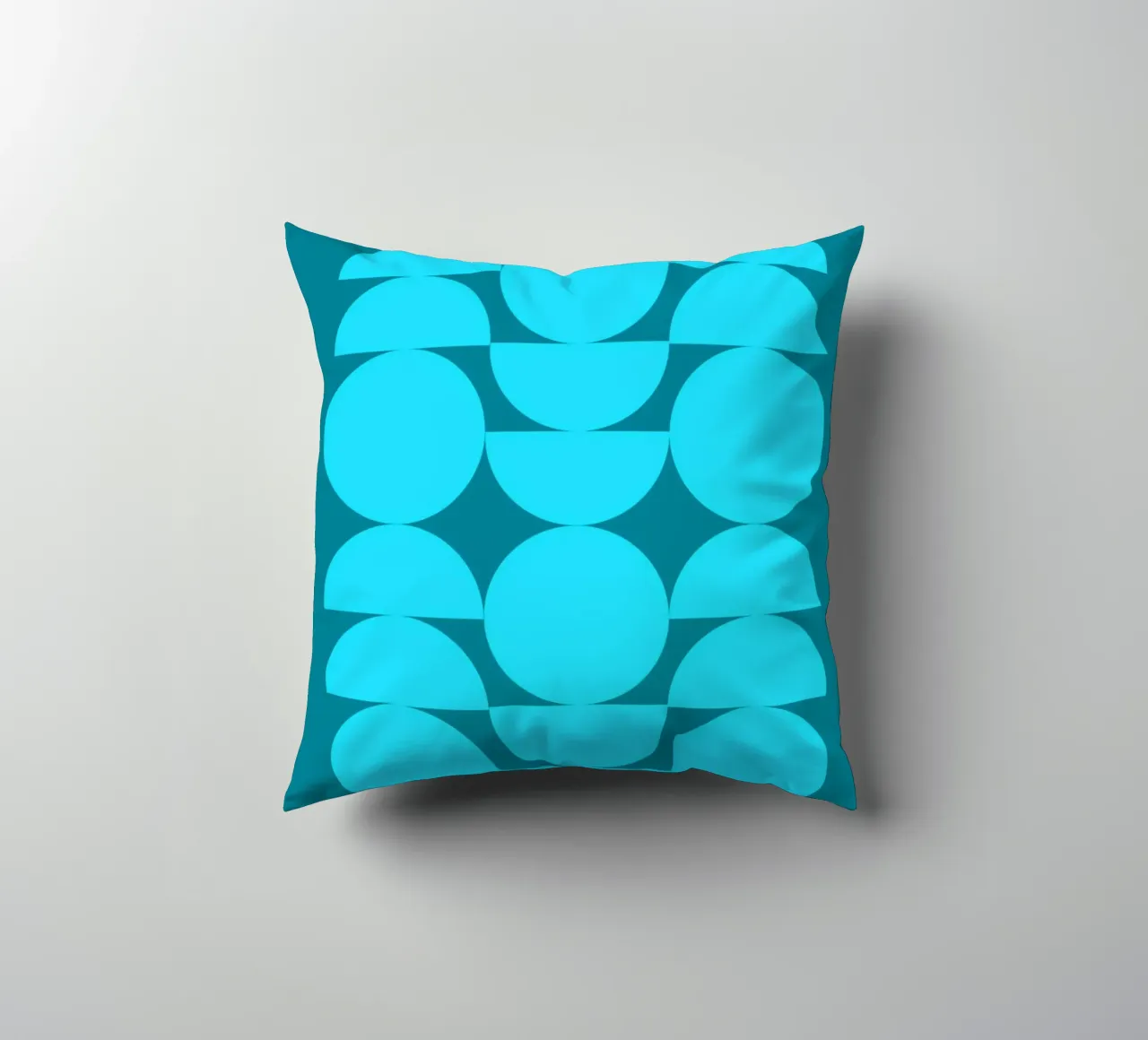 Bauhaus 1923 Mostra Forme geometriche blu cuscino da NorwesClub