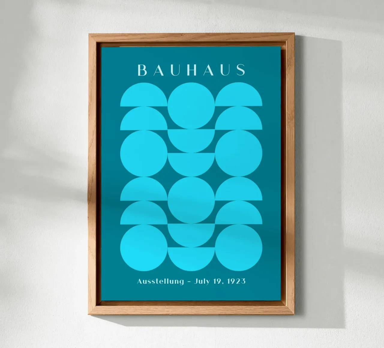 Bauhaus 1923 Mostra Forme geometriche blu alluminio dibond da NorwesClub