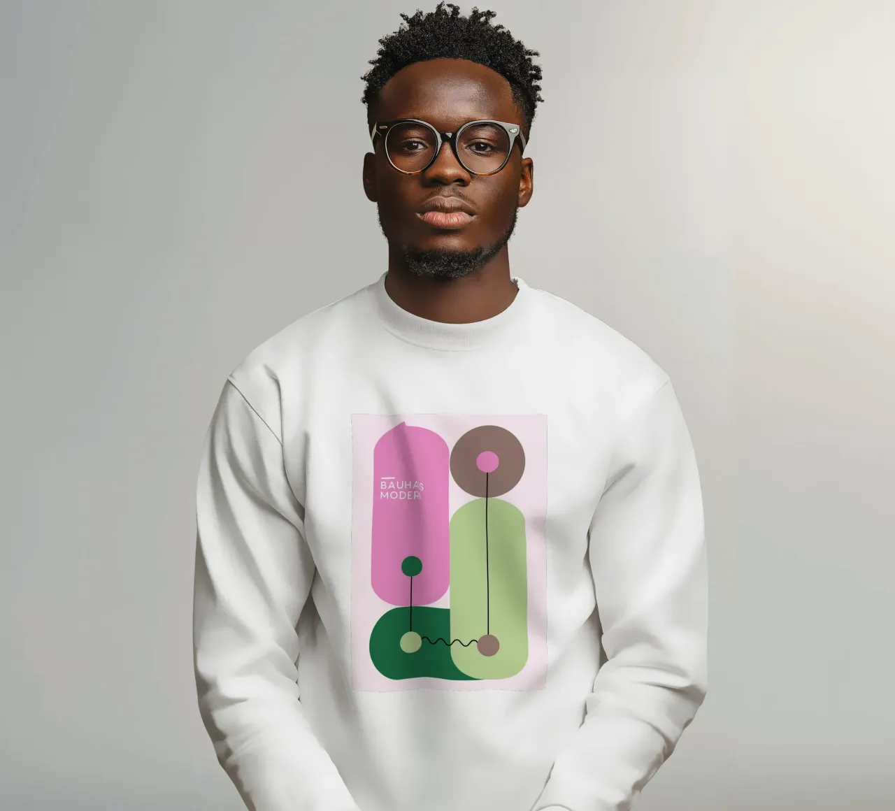 Bauhaus Modern Abstract Geometric Shapes Print sweat de NorwesClub