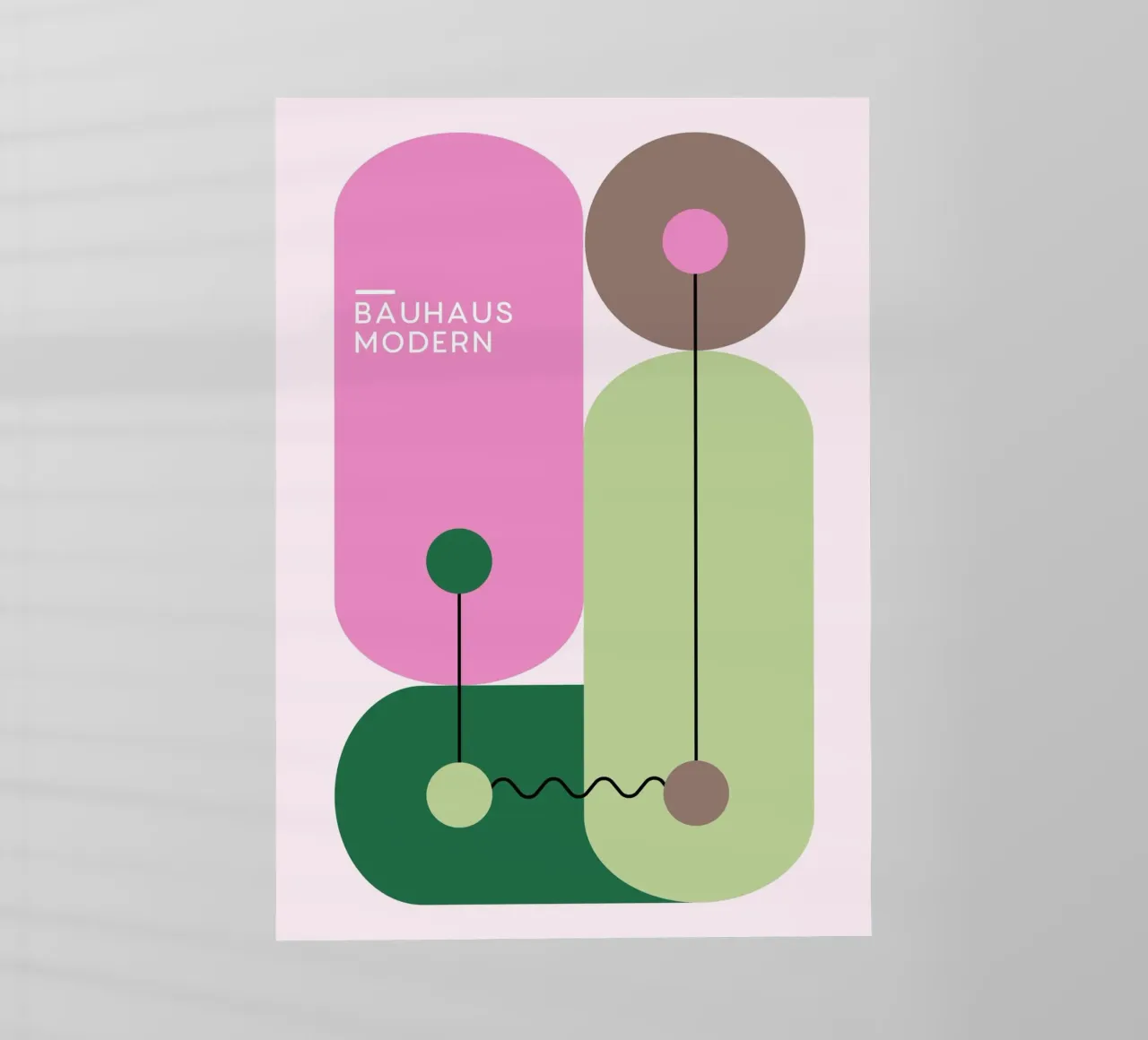 Bauhaus Modern Abstrakte Geometrische Formen Drucken Backlit Folie von NorwesClub