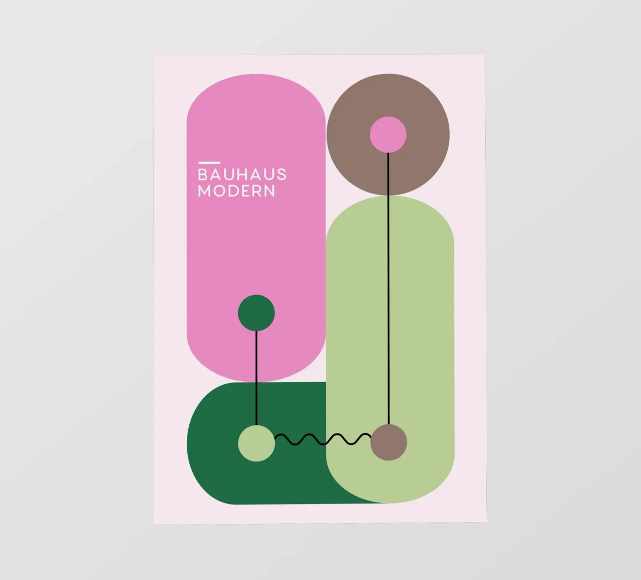 Bauhaus Modern Abstrakte Geometrische Formen Drucken Backlit Folie von NorwesClub