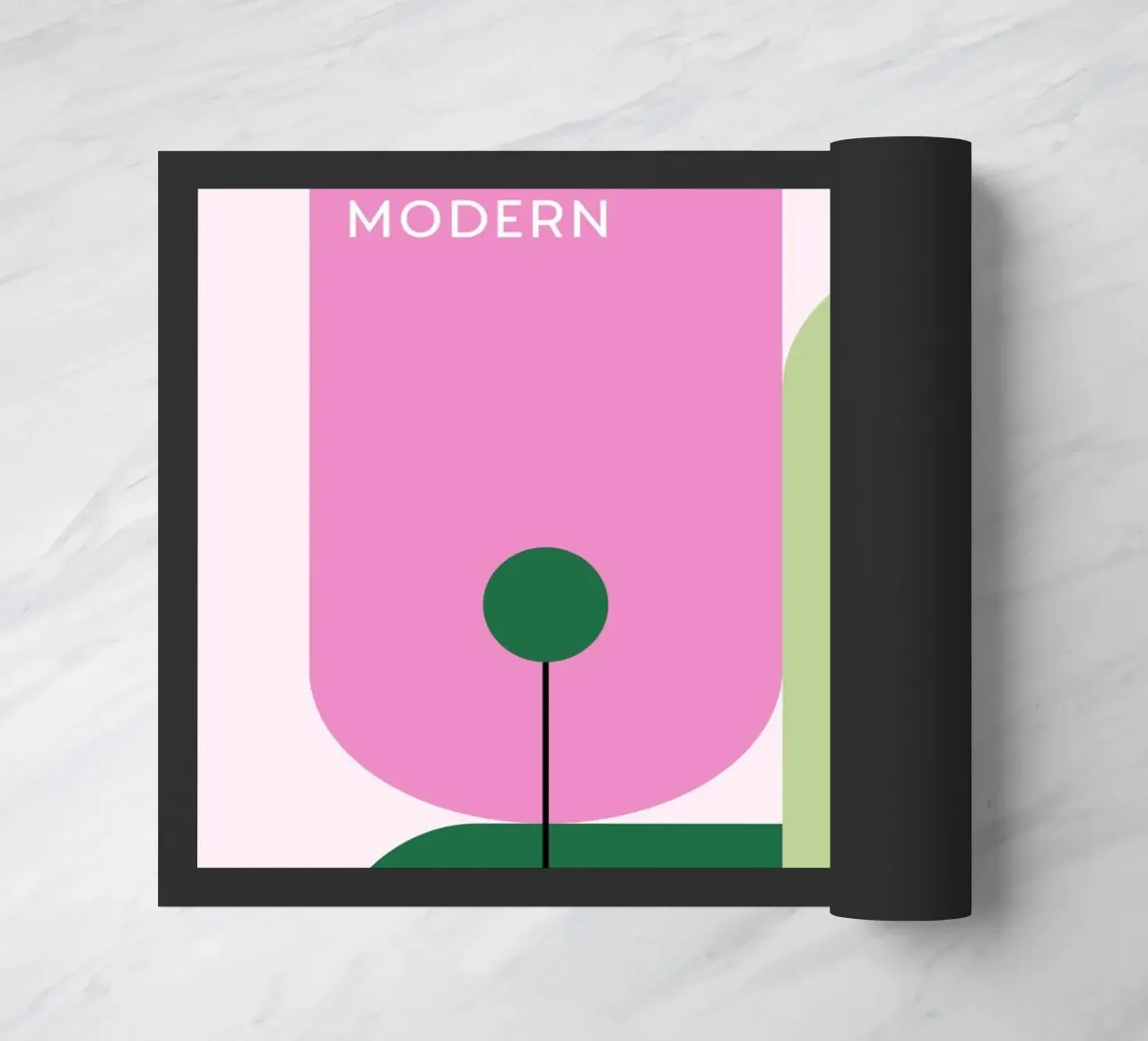 Bauhaus Modern Abstract Geometric Shapes Print paillasson de NorwesClub