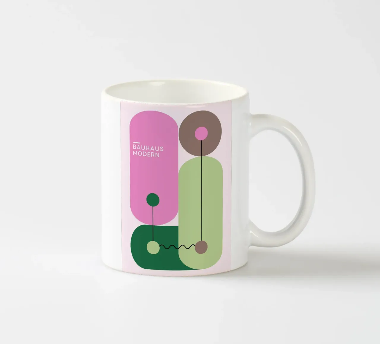 Bauhaus Modern Abstract Geometric Shapes Print mug en céramique de NorwesClub