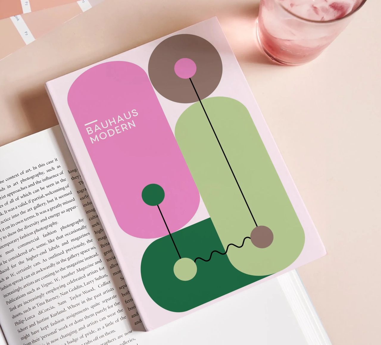 Bauhaus Modern Abstract Geometric Shapes Print carnet de notes de NorwesClub