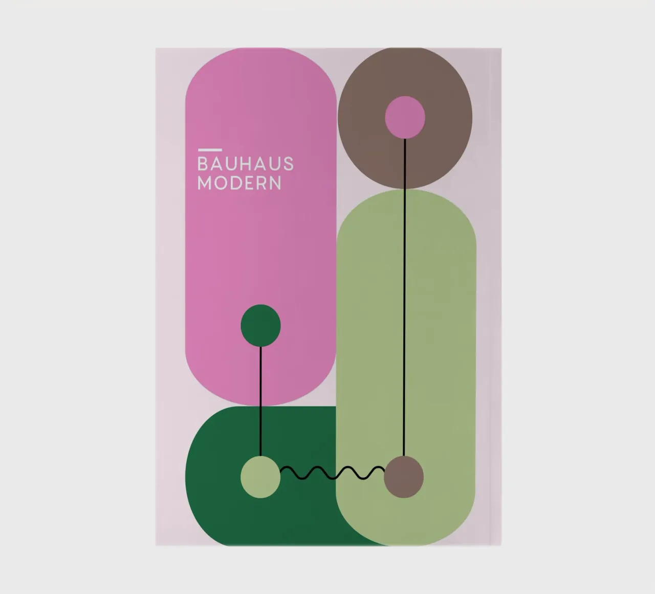 Bauhaus Modern Abstrakte Geometrische Formen Drucken Notizbuch von NorwesClub