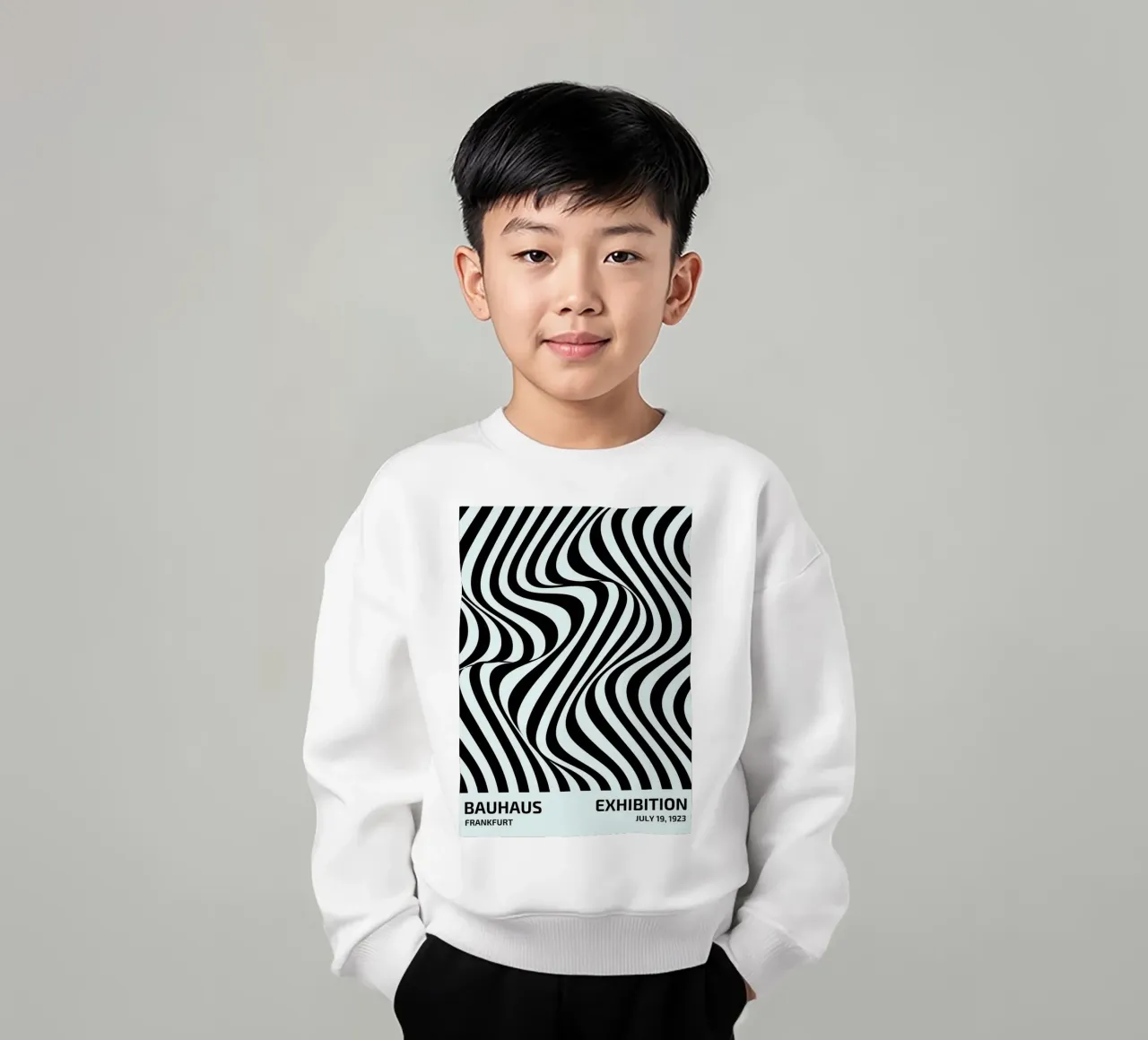 Bauhaus Francoforte 1923 Mostra Op Art Poster felpa bambino da NorwesClub