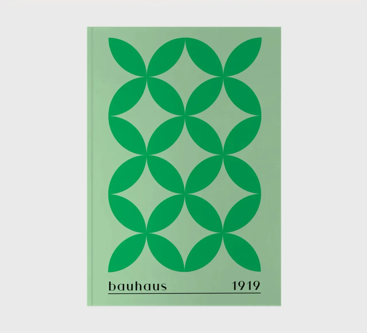 Bauhaus 1919 Geometric Green Pattern Print notebook by NorwesClub