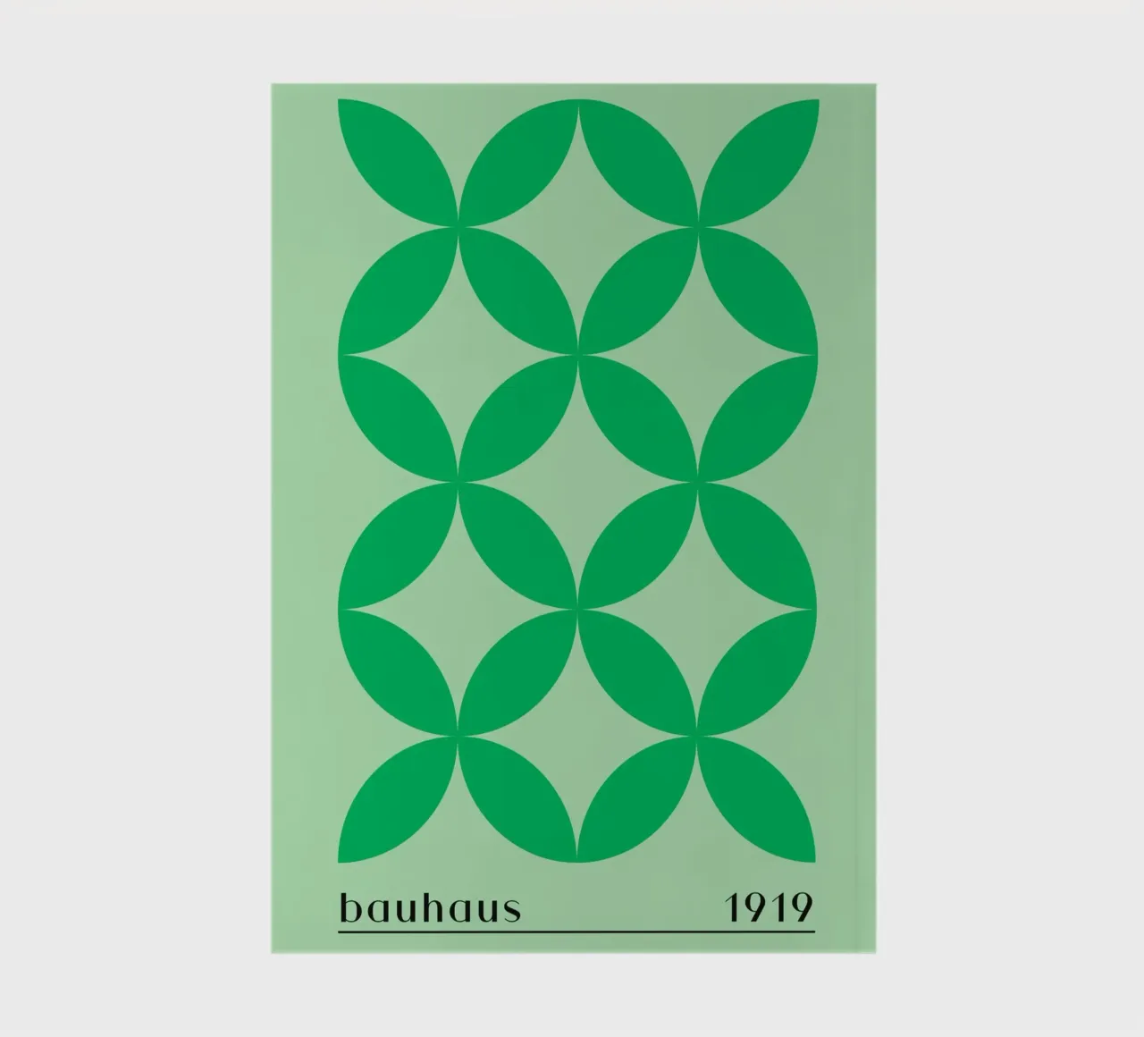 Bauhaus 1919 Geometric Green Pattern Print notebook by NorwesClub