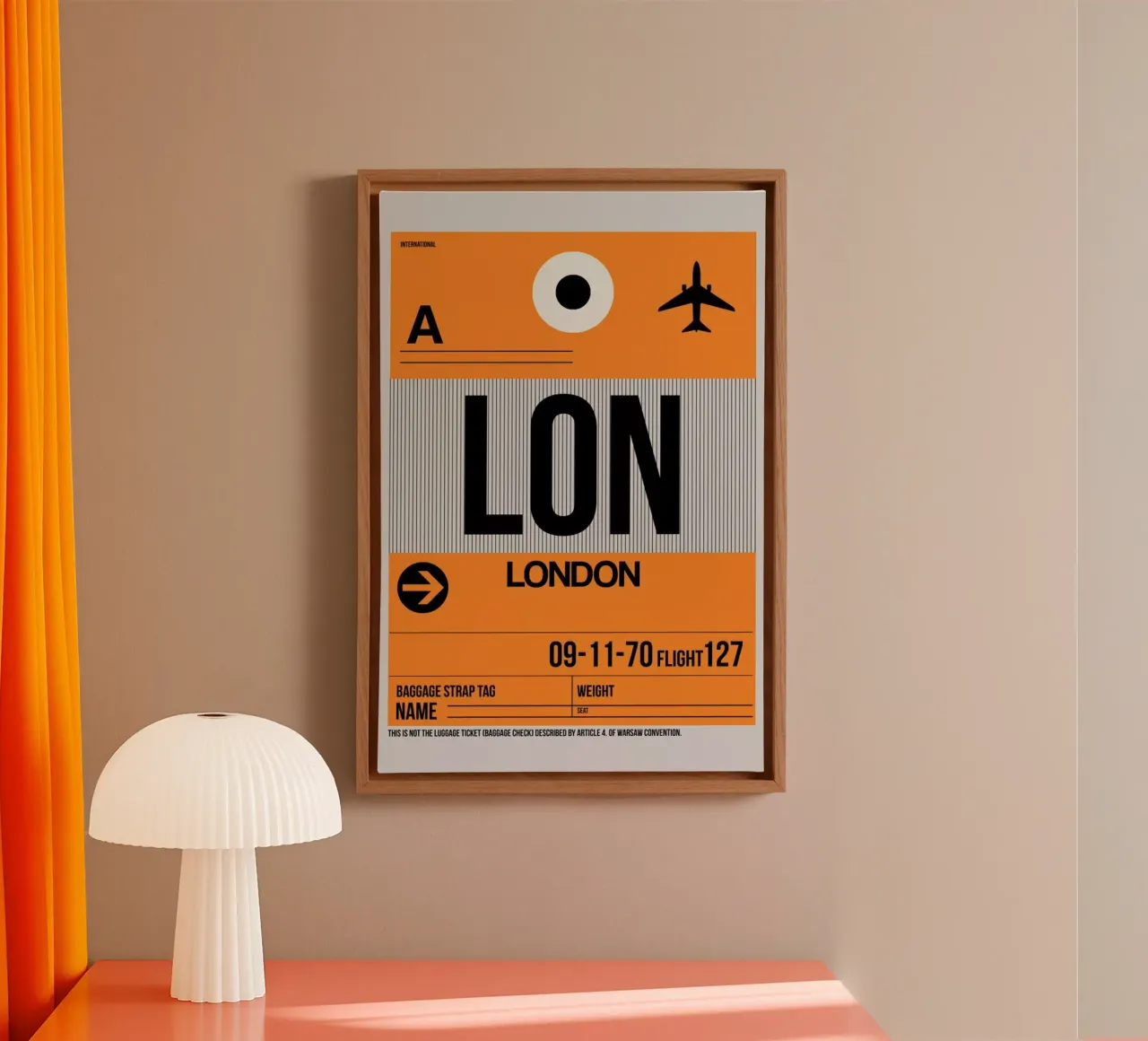 LON-London tela con Cornice a cassetta da Naxart