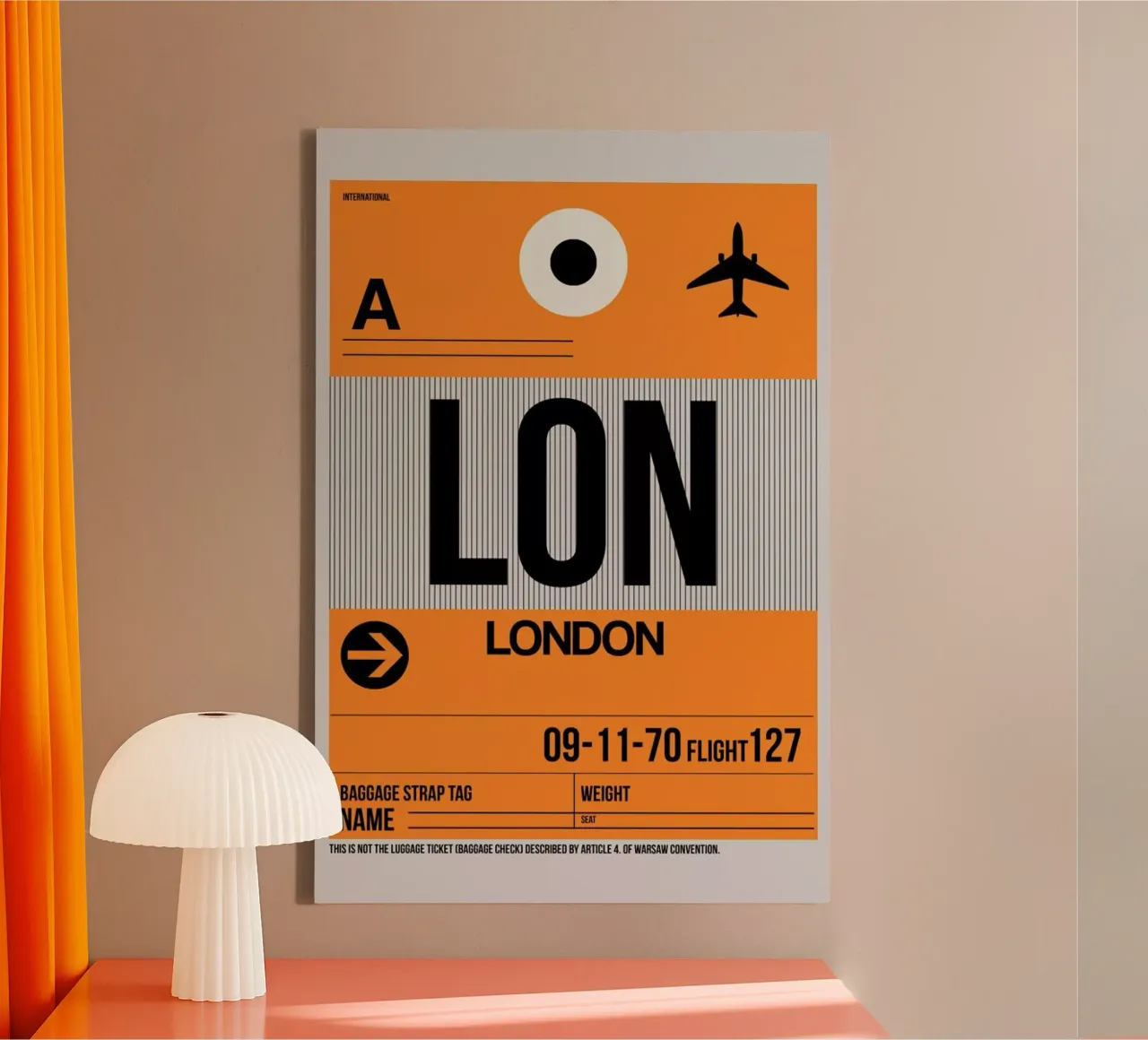 LON-London tela con Cornice a cassetta da Naxart