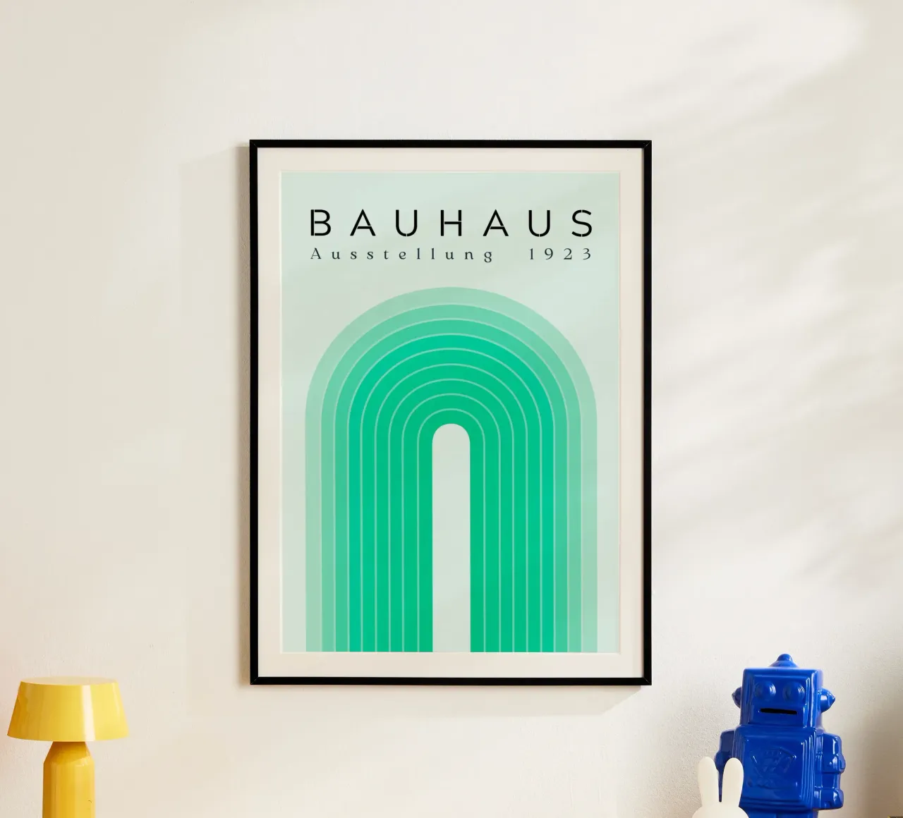 Bauhaus 1923 Tentoonstelling Groene Boog Kleurverloop Print hahnemühle van NorwesClub
