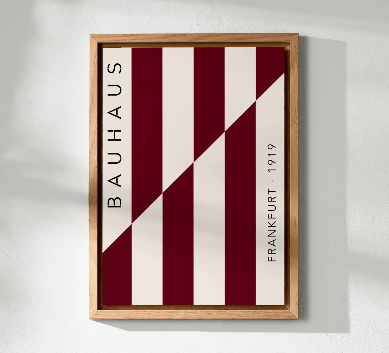 Bauhaus 1919 Francoforte Stampa grafica a righe alluminio dibond da NorwesClub