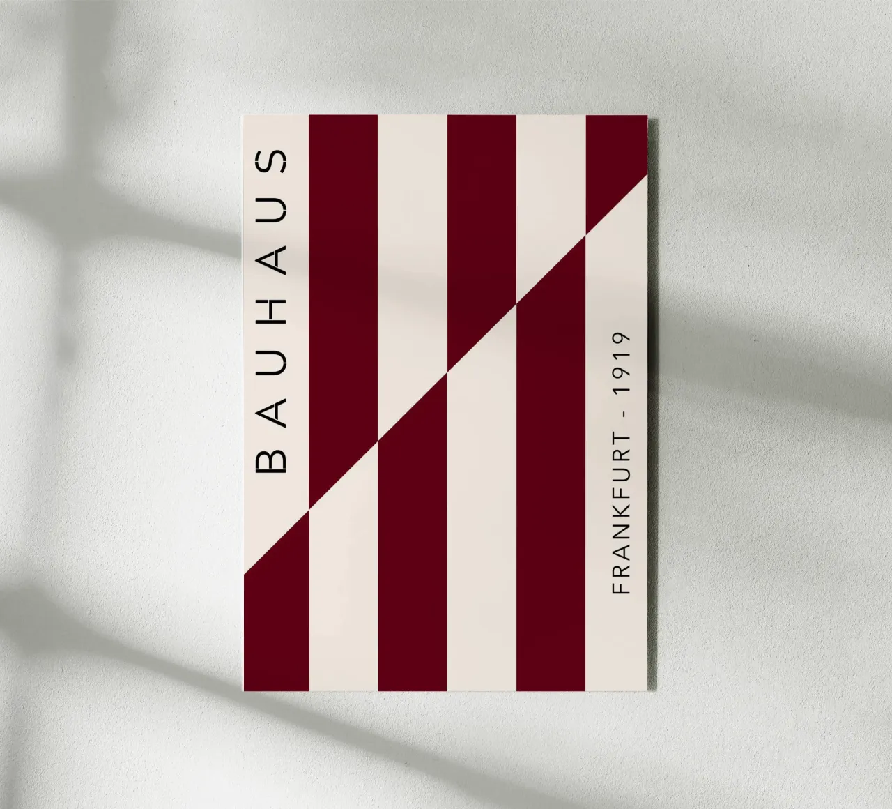 Bauhaus 1919 Francoforte Stampa grafica a righe alluminio dibond da NorwesClub