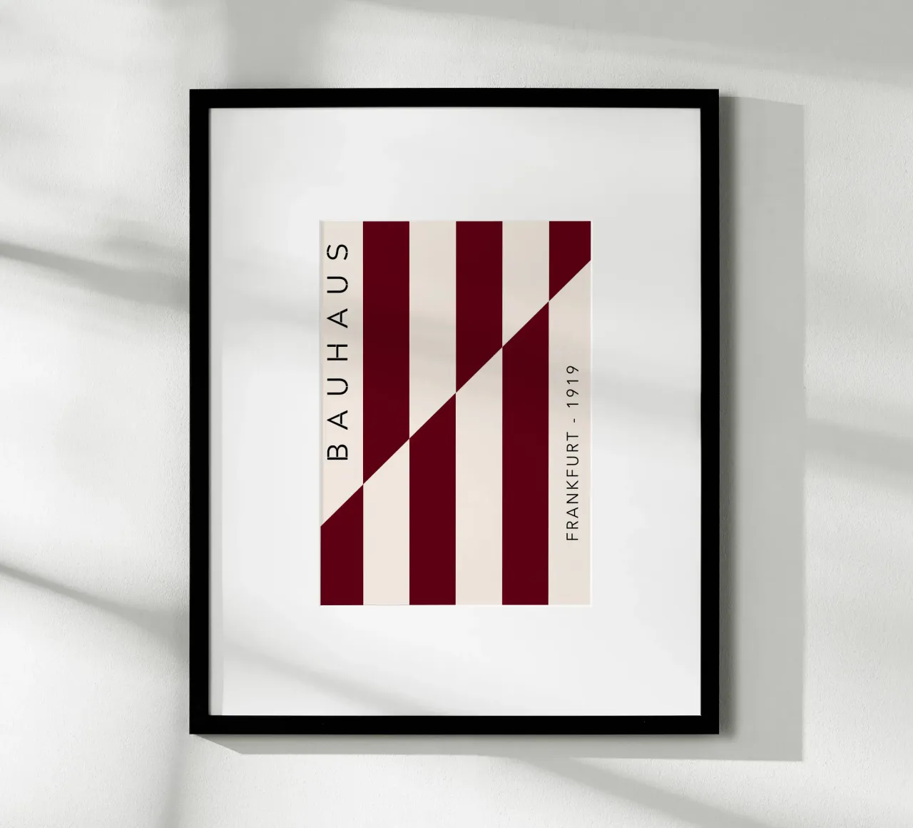 Bauhaus 1919 Frankfurt Stripes Graphic Print Poster von NorwesClub