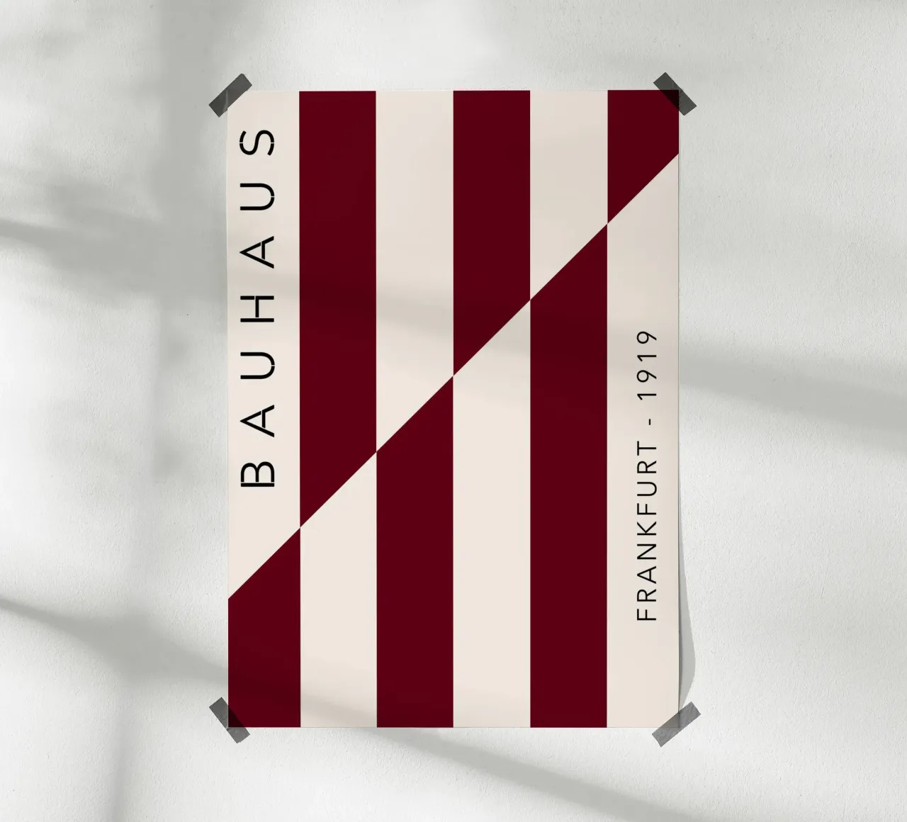 Bauhaus 1919 Frankfurt Stripes Graphic Print Poster von NorwesClub