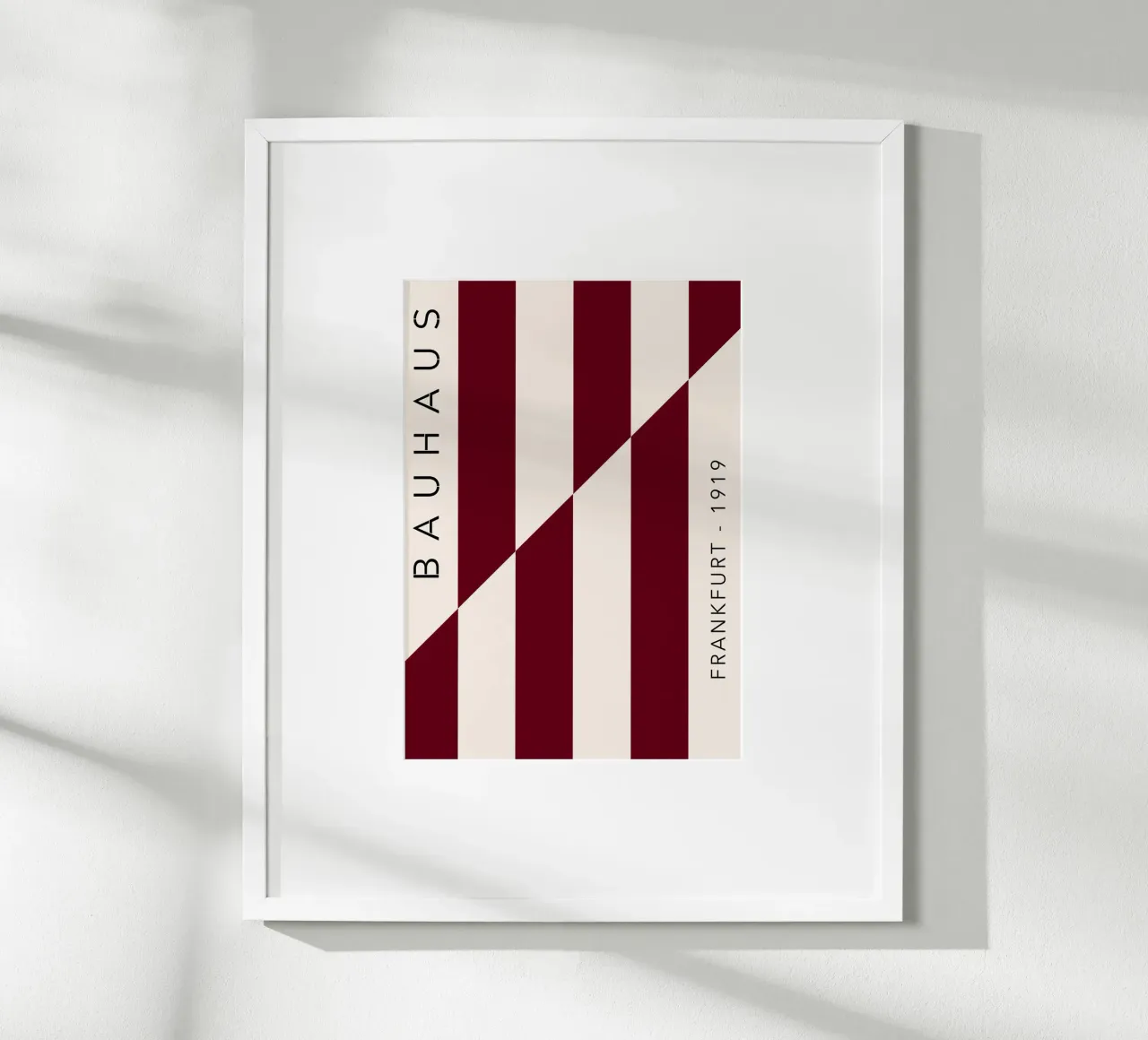 Bauhaus 1919 Frankfurt Stripes Graphic Print Poster von NorwesClub