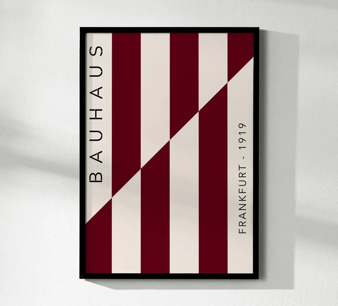Bauhaus 1919 Frankfurt Stripes Graphic Print Poster von NorwesClub