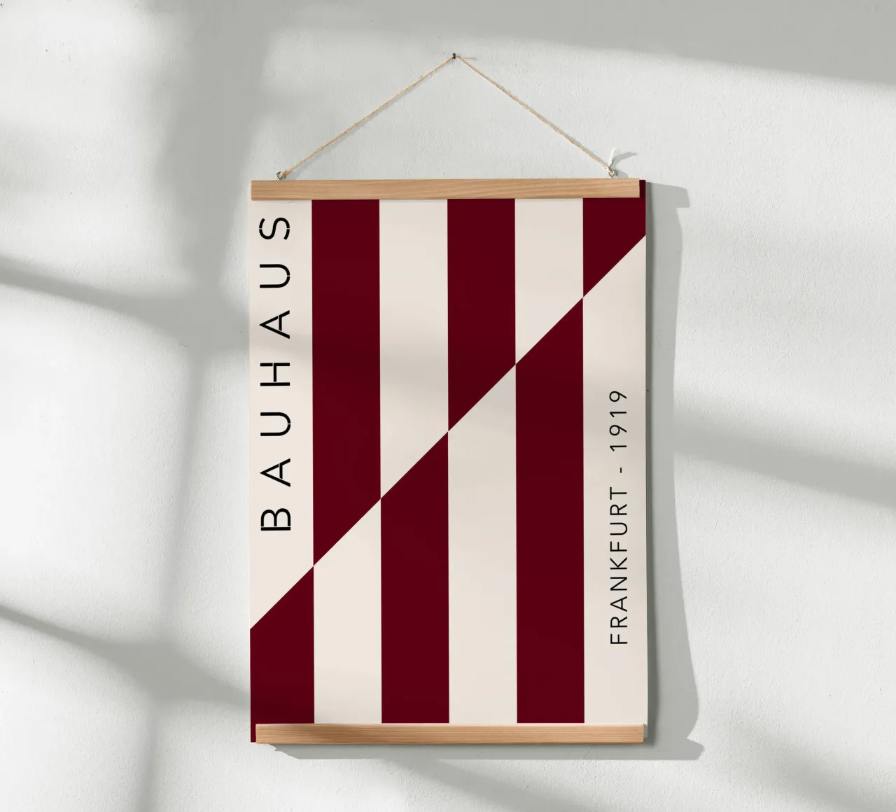 Bauhaus 1919 Frankfurt Stripes Graphic Print Poster von NorwesClub
