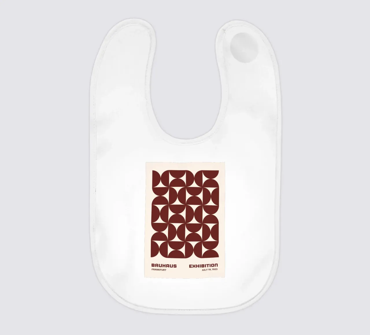 Bauhaus Frankfurt 1923 Exhibition Pattern Print baby bib by NorwesClub