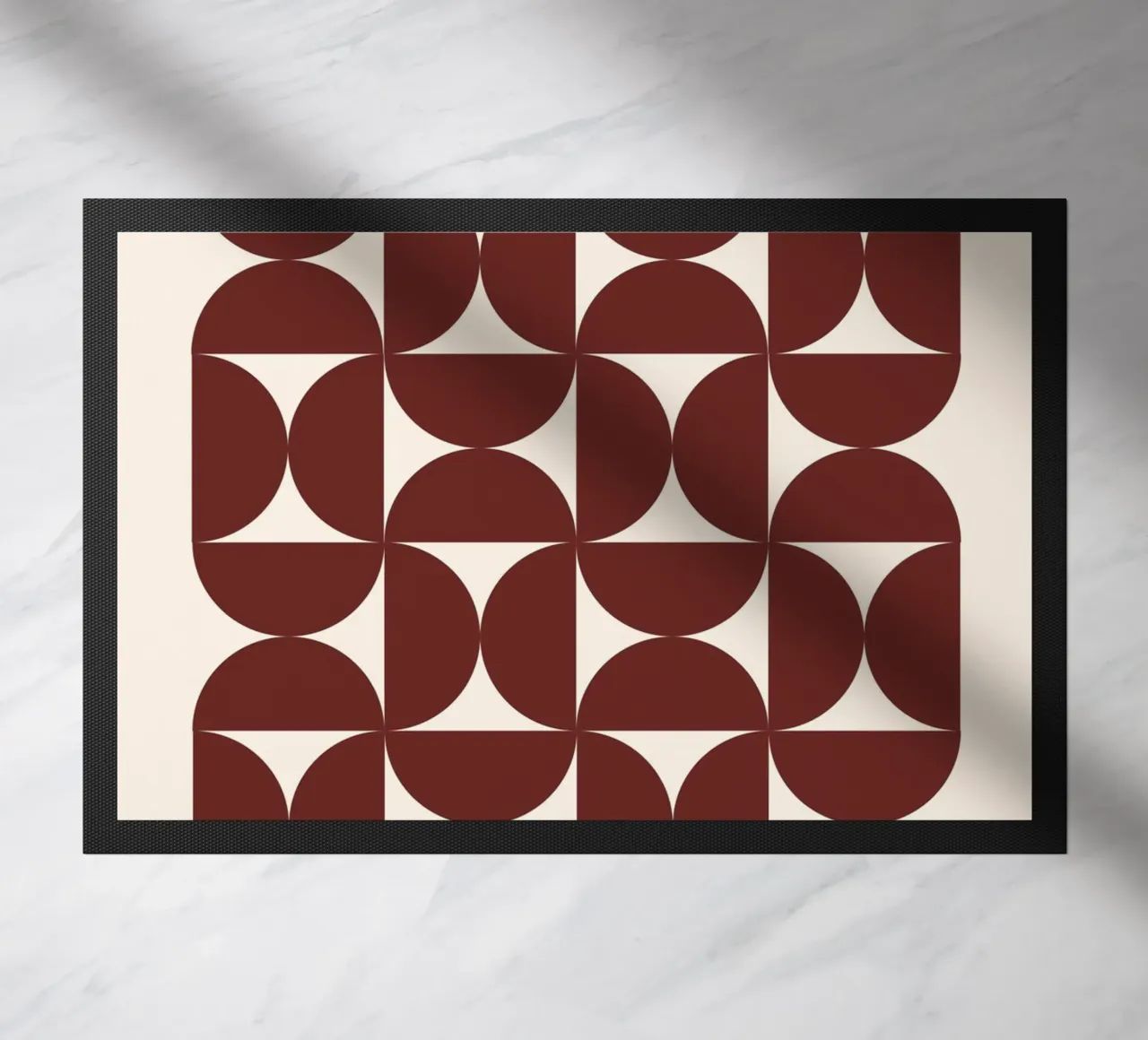Bauhaus Frankfurt 1923 Exhibition Pattern Print doormat by NorwesClub