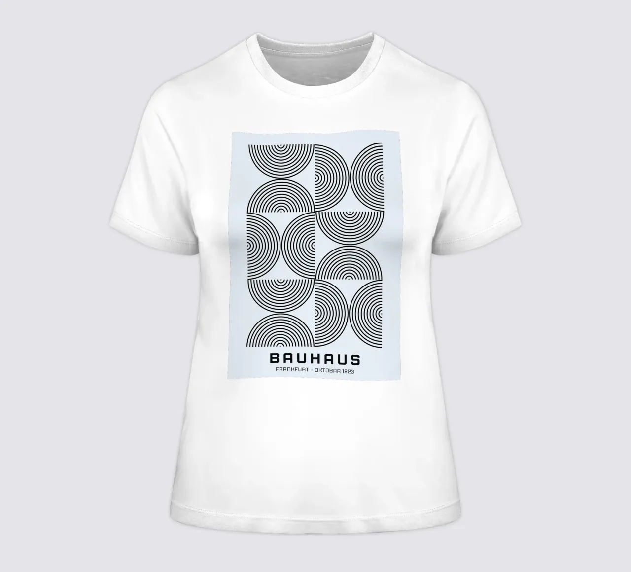 Bauhaus Francoforte 1923 Modello a linee geometriche t-shirt da donna da NorwesClub