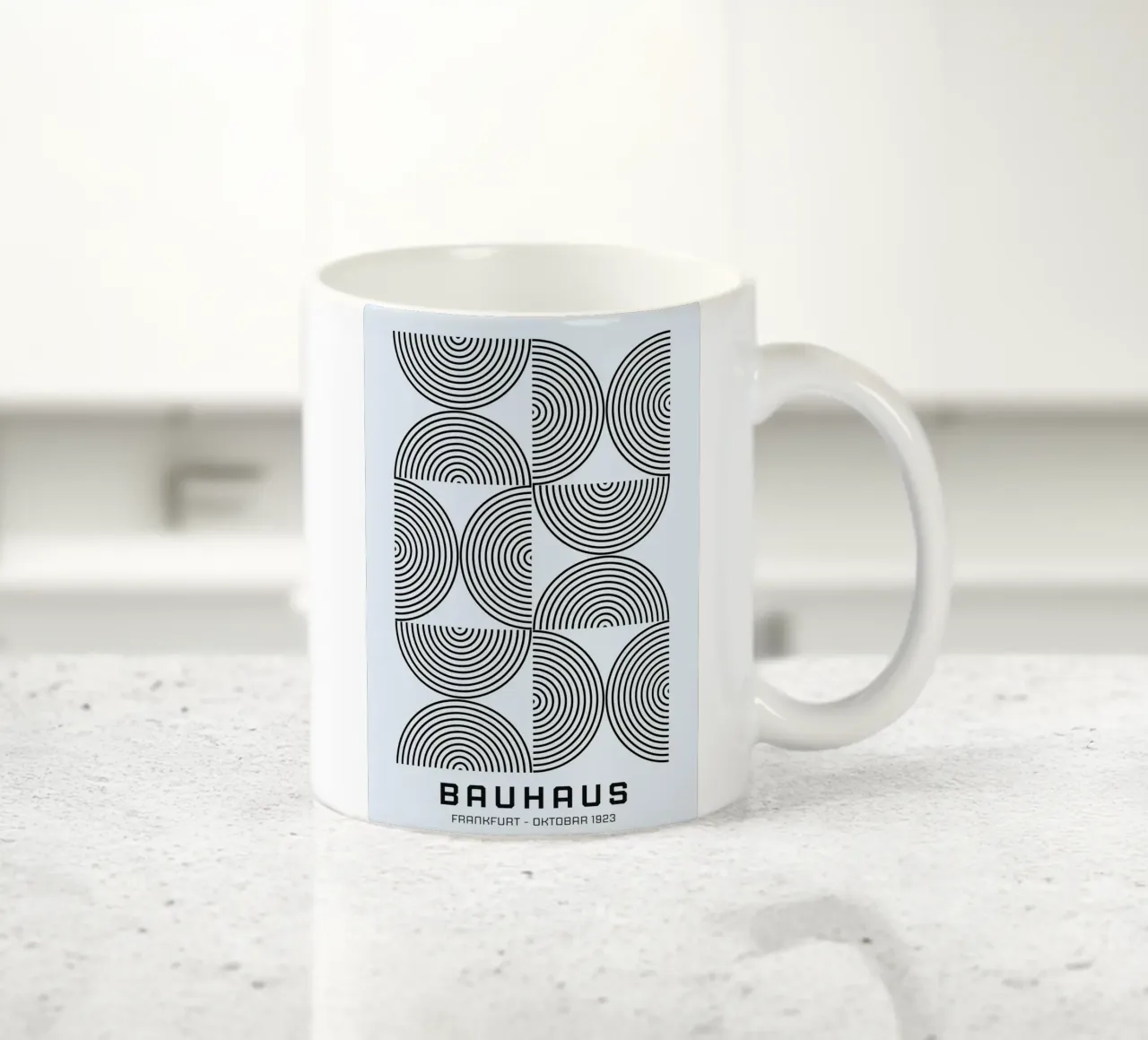Bauhaus Francoforte 1923 Modello a linee geometriche tazza in ceramica da NorwesClub