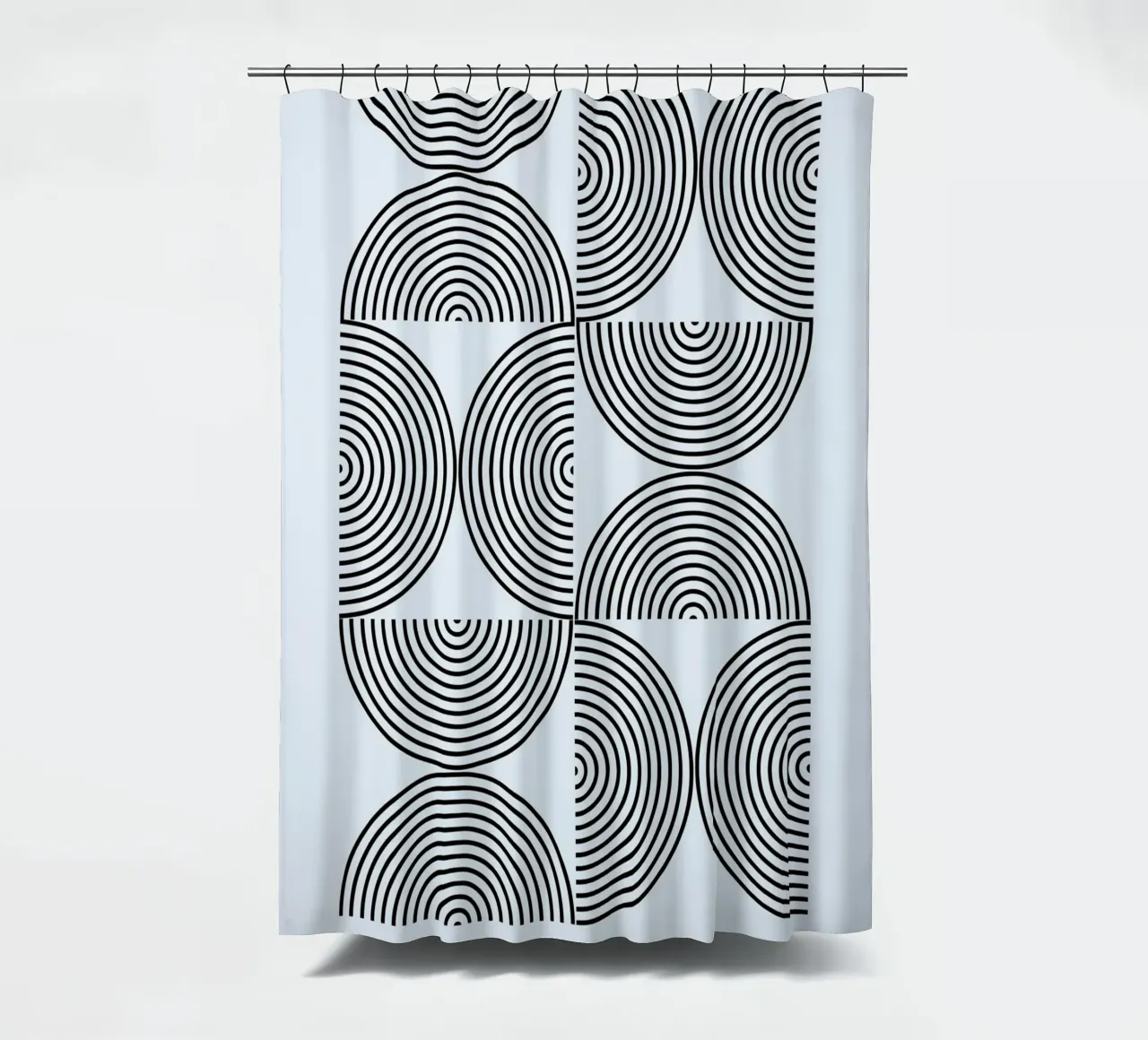 Bauhaus Francoforte 1923 Modello a linee geometriche tenda da doccia da NorwesClub
