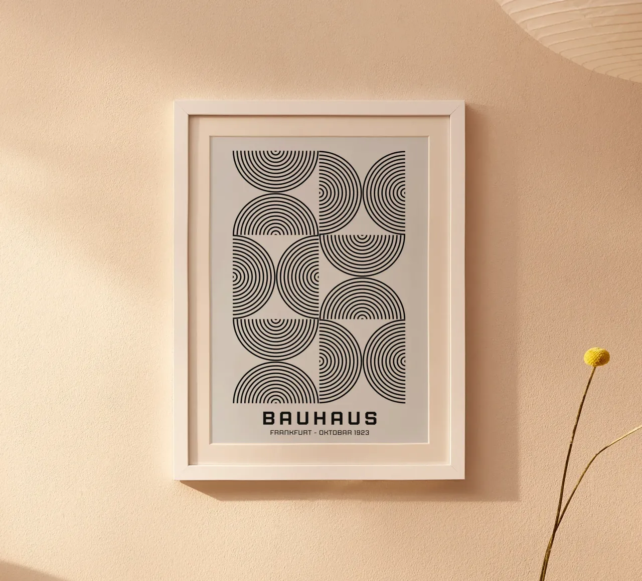 Bauhaus Francoforte 1923 Modello a linee geometriche poster da NorwesClub