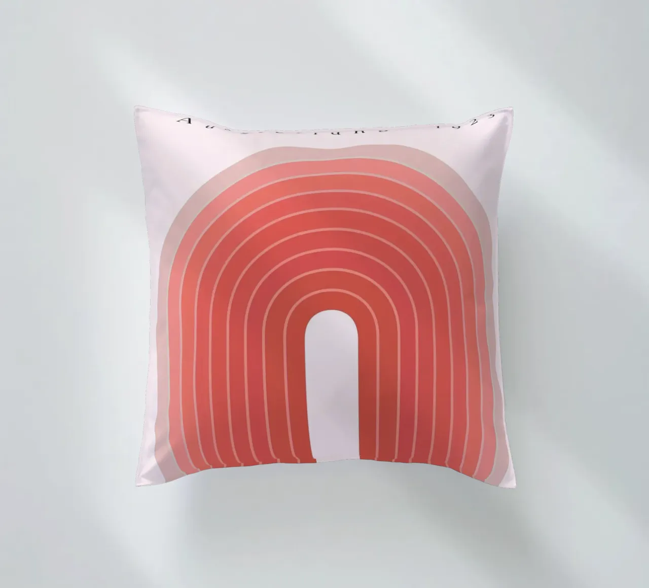 Bauhaus 1923 Mostra Rosa Arco Gradiente Stampa cuscino da NorwesClub