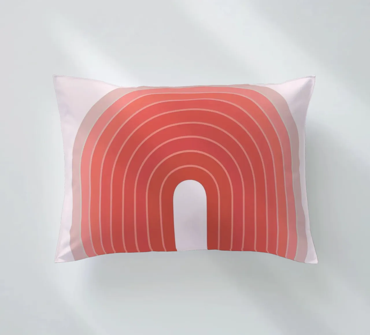 Bauhaus 1923 Mostra Rosa Arco Gradiente Stampa cuscino da NorwesClub