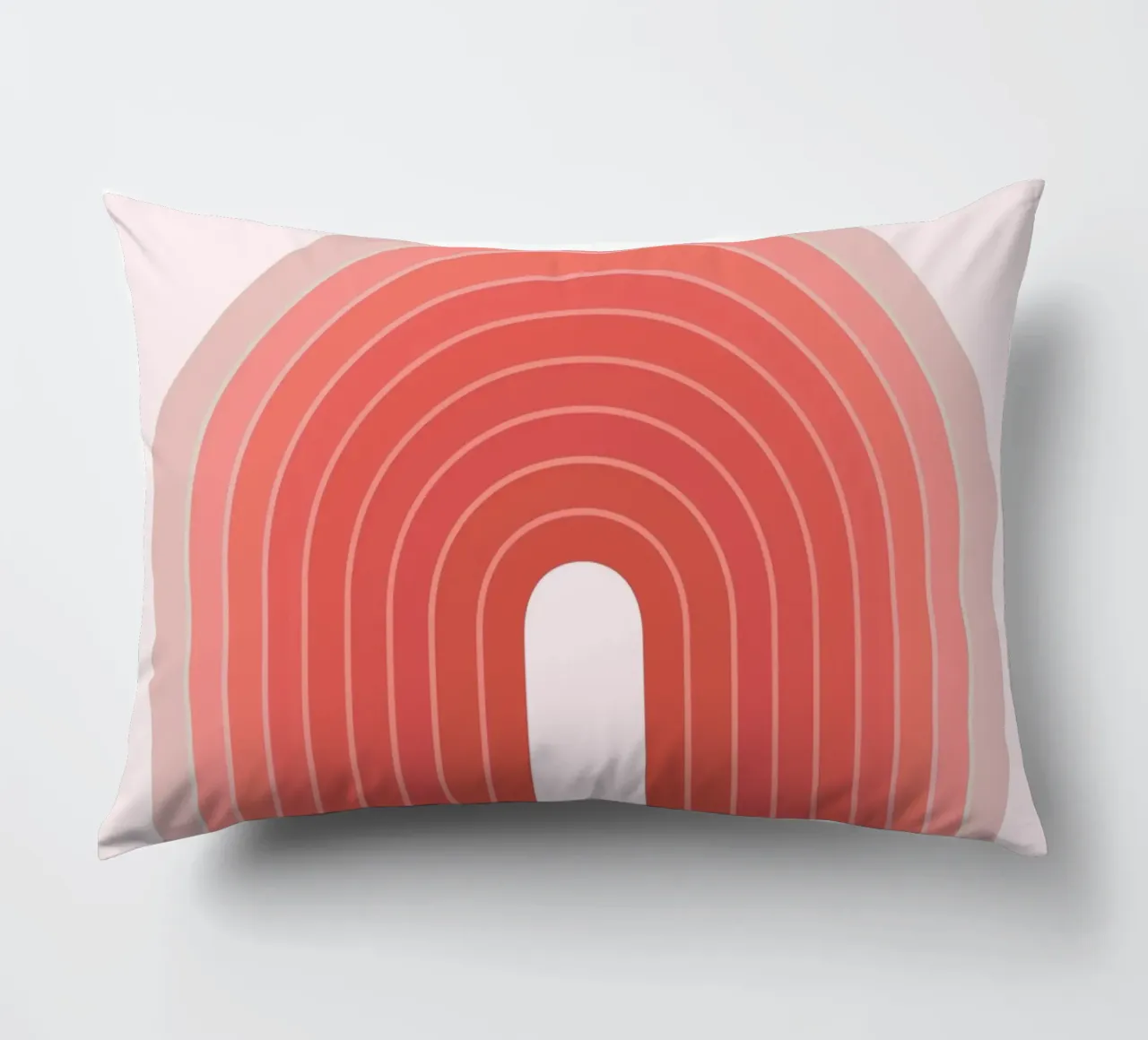 Bauhaus 1923 Mostra Rosa Arco Gradiente Stampa cuscino da NorwesClub