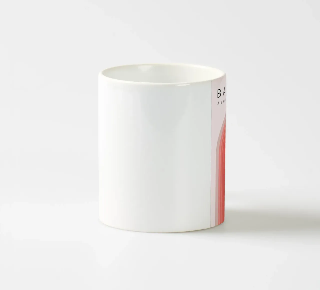 Bauhaus 1923 Mostra Rosa Arco Gradiente Stampa tazza in ceramica da NorwesClub
