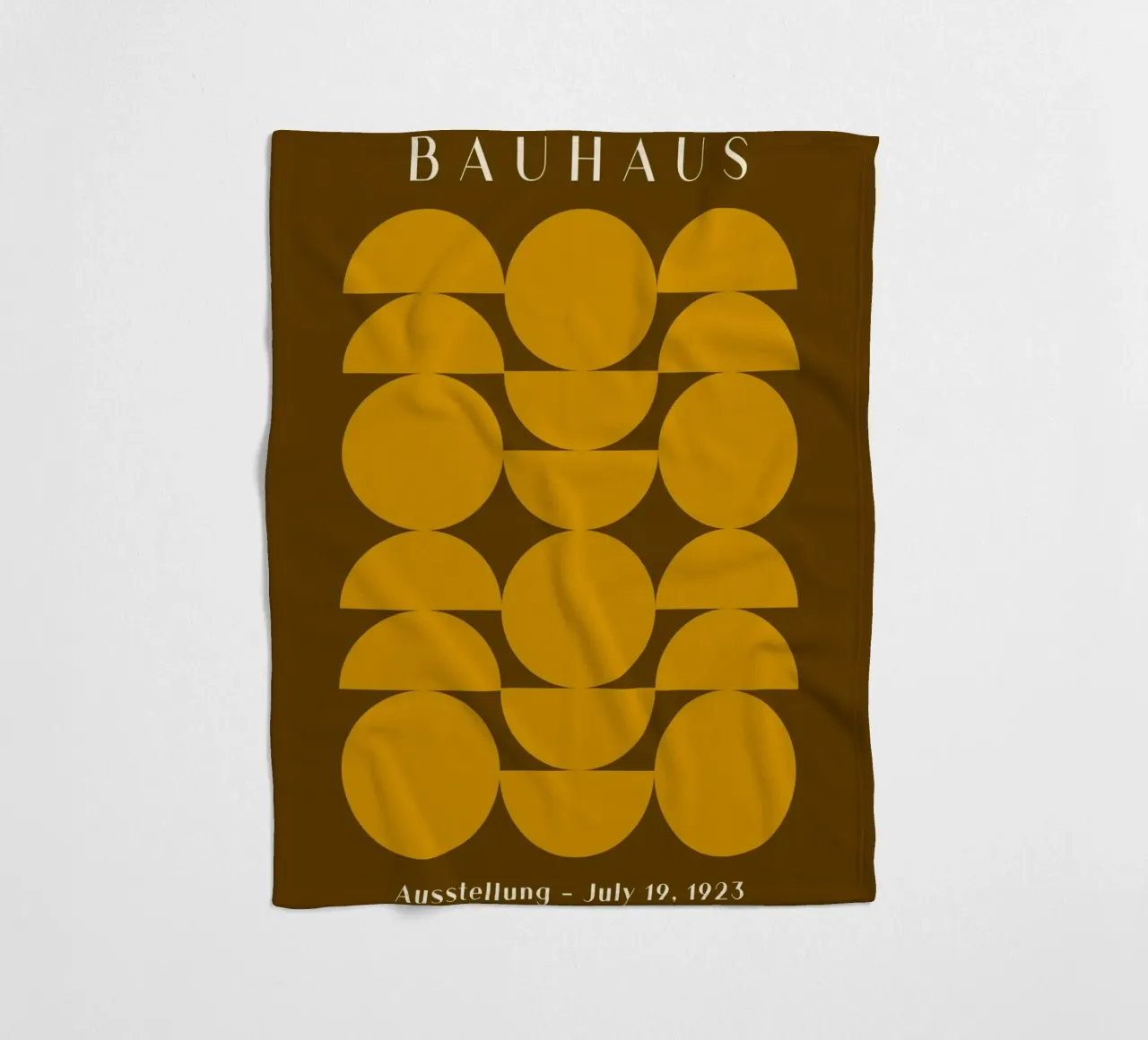 Bauhaus 1923 Mostra Modello Geometrico Oro coperta in pile da NorwesClub