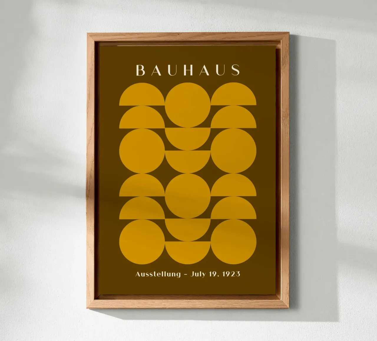 Bauhaus 1923 Mostra Modello Geometrico Oro alluminio dibond da NorwesClub