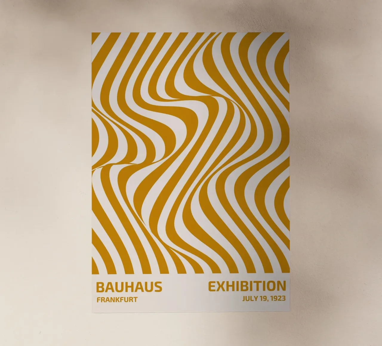 Bauhaus Francoforte 1923 Poster Op Art a strisce pellicola backlit da NorwesClub