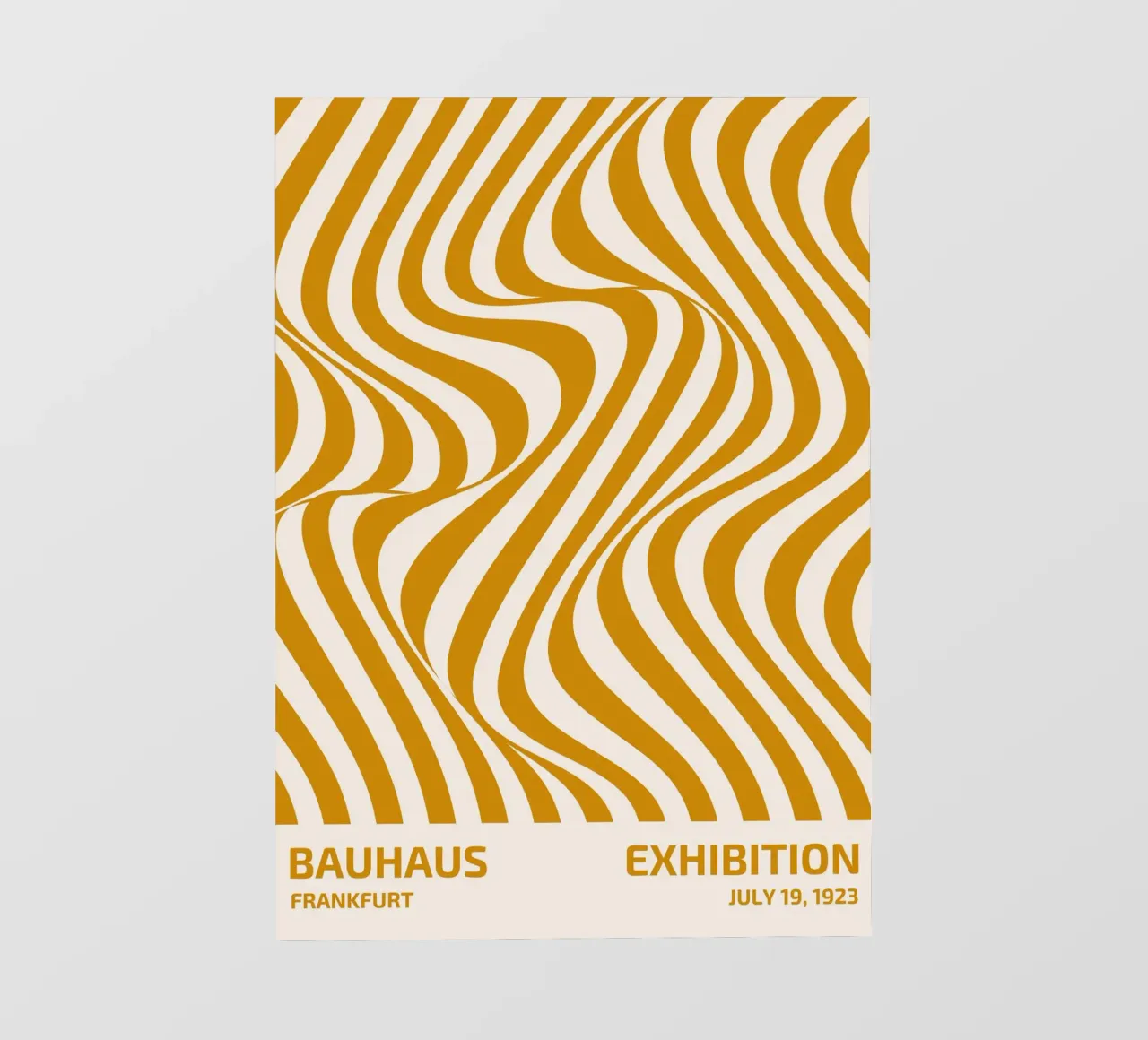 Bauhaus Francoforte 1923 Poster Op Art a strisce pellicola backlit da NorwesClub