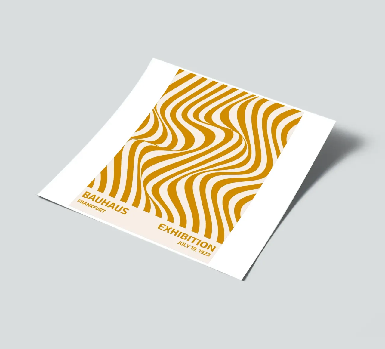 Bauhaus Francoforte 1923 Poster Op Art a strisce foglio adesivo da NorwesClub