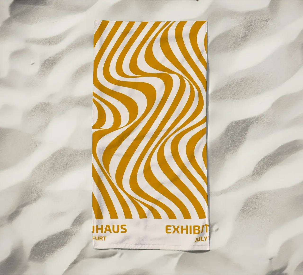 Bauhaus Francoforte 1923 Poster Op Art a strisce telo mare da NorwesClub